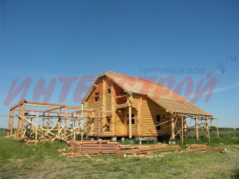 ИнтерСтрой, Срубы, Оцилидрованное бревно, сруб бани, сруб дома